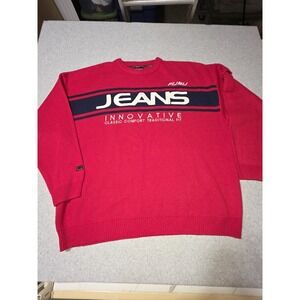 Vintage FUBU Heavyweight Sweatshirt Red Black Size XL - Classic 90s